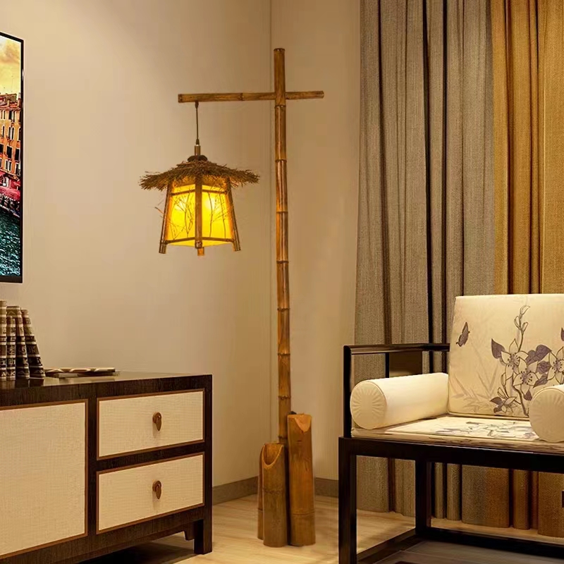 Living Room Retro Restaurant Chinese Style Antique Bamboo Lamps CNS210picture4