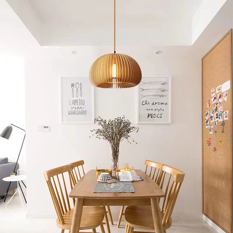 Japanese Chinese Wooden Modern Creative Wood Chandelier Lamp JPS210picture5