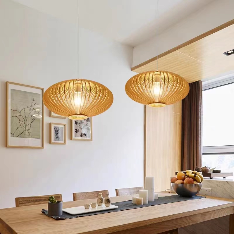 Japanese Chinese Wooden Modern Creative Wood Chandelier Lamp JPS210picture6