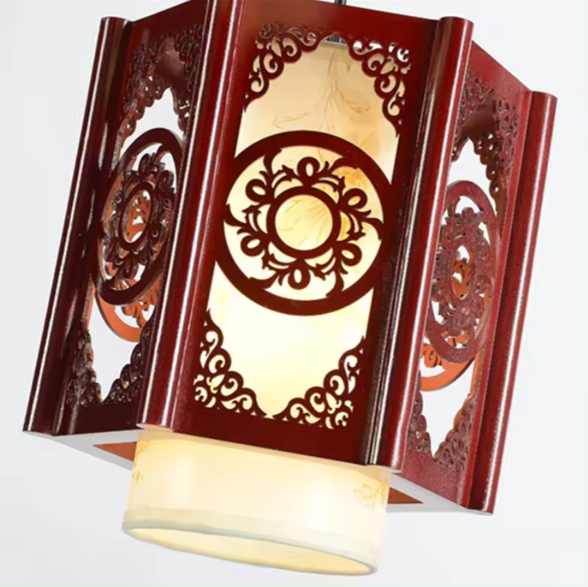 Chinese Style Staircase Long Vintage Hanging Lantern Chandelier CNS200picture5