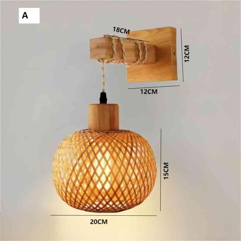 Chinese Style Bamboo Hanging Lamp Handmade Rat Decorate Modern Lighting Furniture for Living Room Dining Bedroom Restaurant