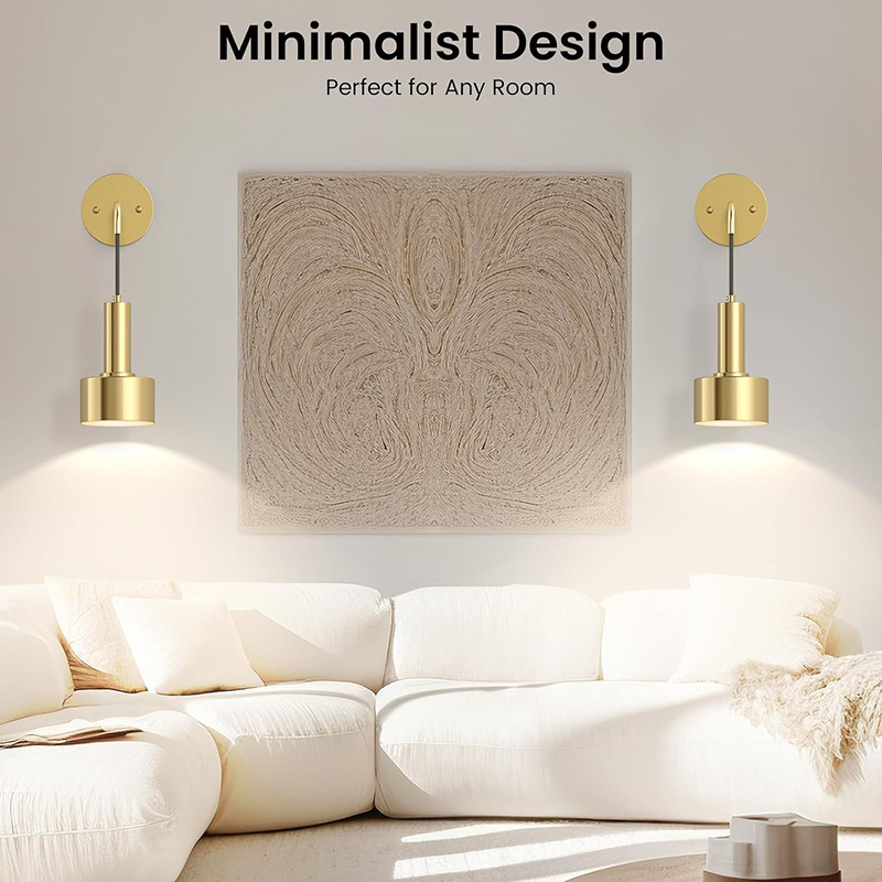 RGB LED Rechargeable Battery-Powered Wall Lamp Remote Co<i></i>ntrol Dimmable Iron Body for Living Room Use Designed for Amazon