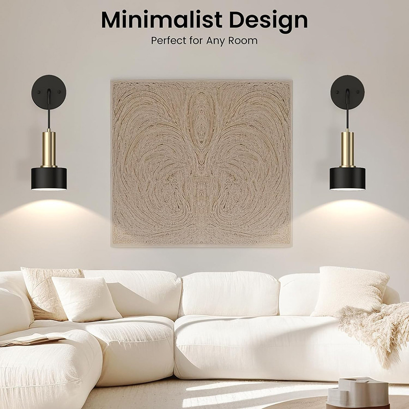 RGB LED Rechargeable Battery-Powered Wall Lamp Remote Co<i></i>ntrol Dimmable Iron Body for Living Room Use Designed for Amazon