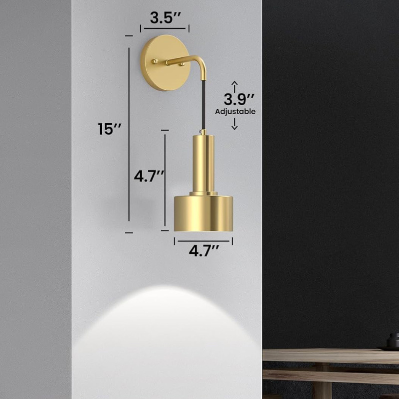 RGB LED Rechargeable Battery-Powered Wall Lamp Remote Co<i></i>ntrol Dimmable Iron Body for Living Room Use Designed for Amazon