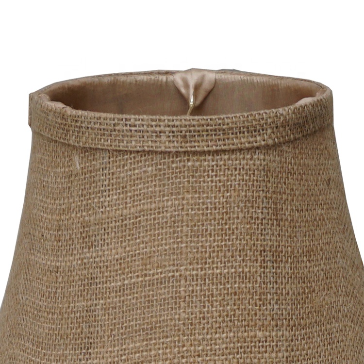 Brown Burlap Cover Handmade Modern Design Bell Shaped Lampshade LCS1220picture2