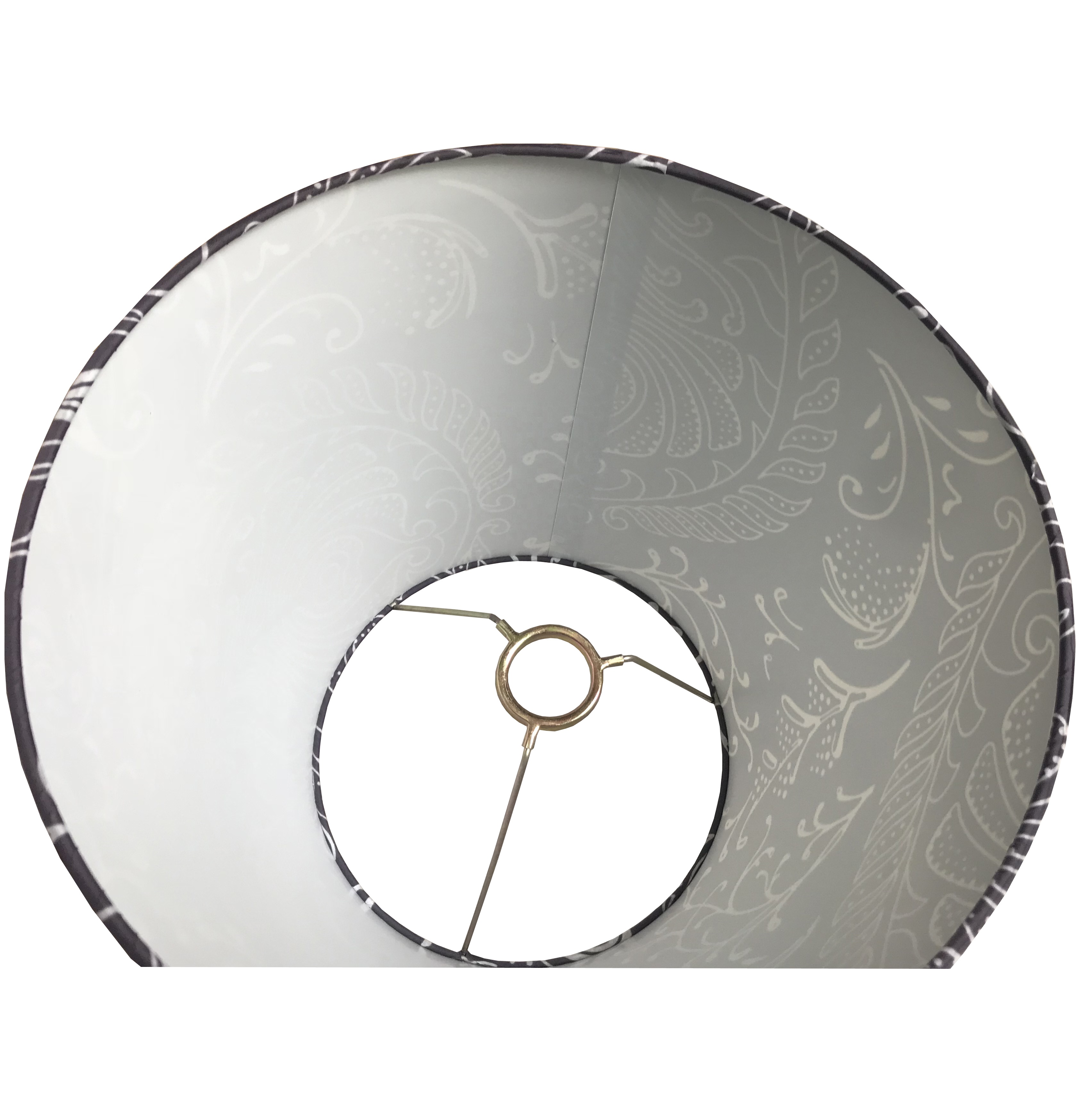 Asian Style Cone Shaped Handmade Leaf Printing Table Lampshade LCS1200picture3