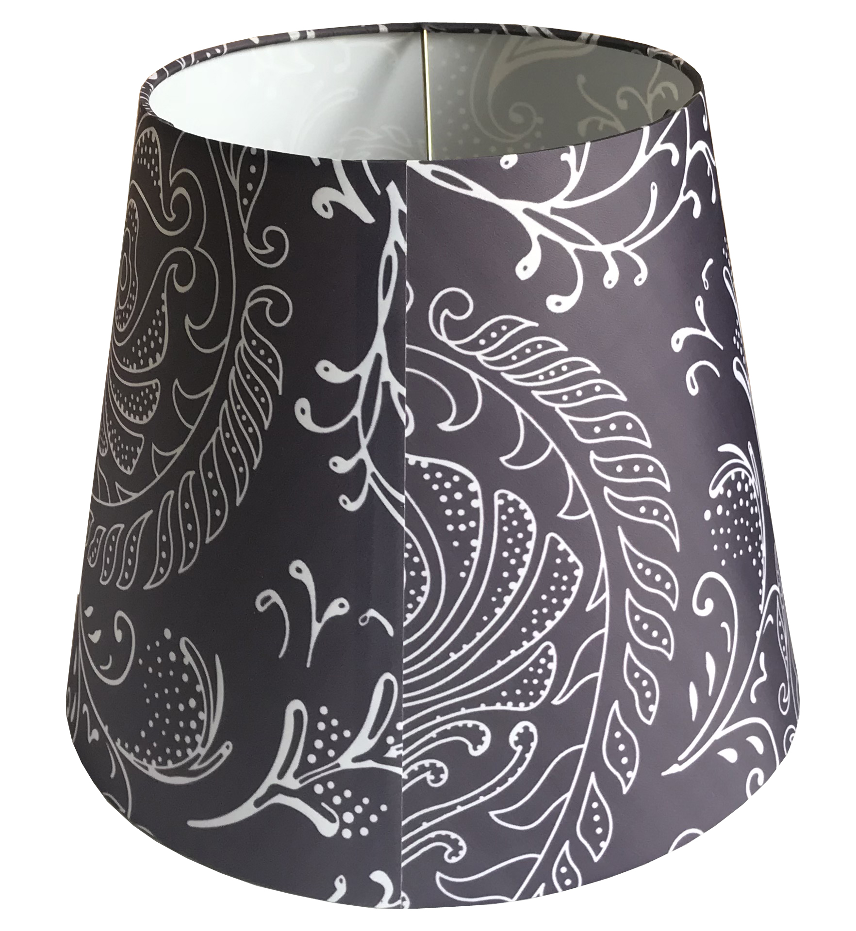 Asian Style Cone Shaped Handmade Leaf Printing Table Lampshade LCS1200picture4