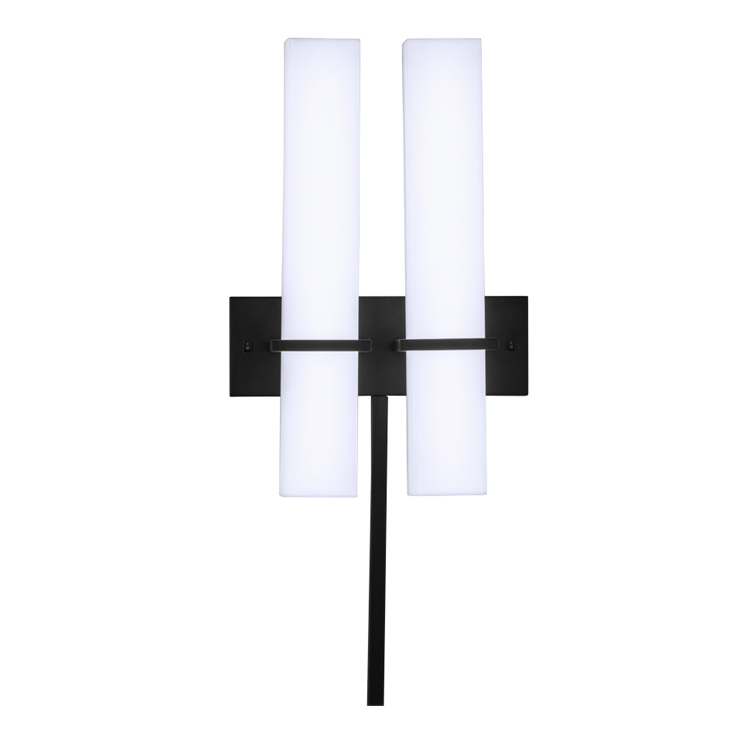 New Wall Mounted Bedroom Bedside King Queen Room Black Hotel Hilton LivSmart 9W Wall Sco<i></i>nce Headboard Lamp with Acrylic Shade