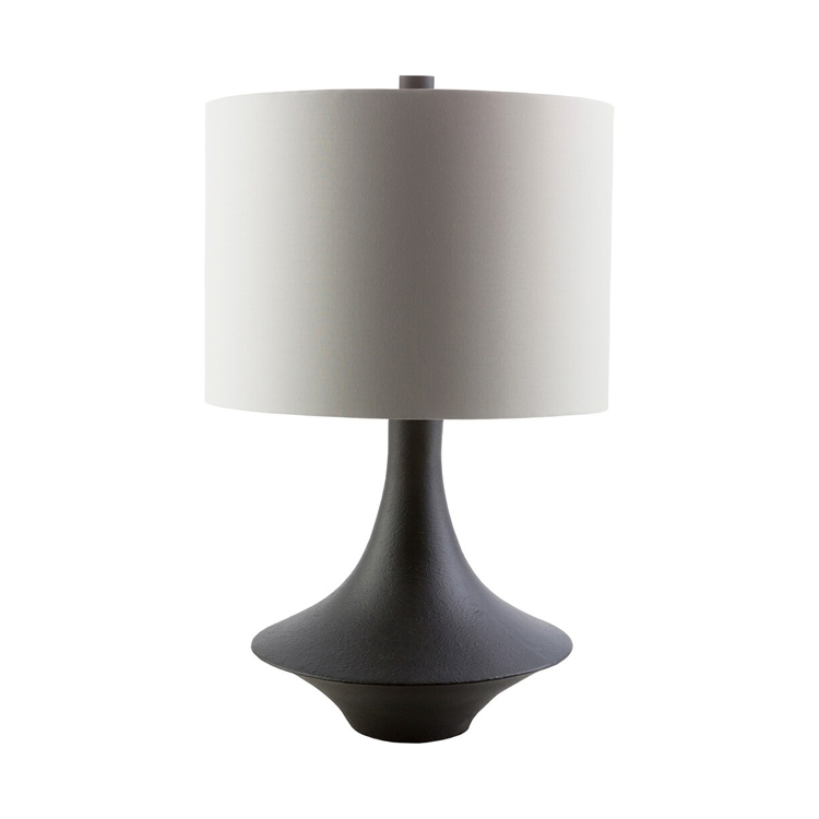 Hotel Matte Black Nightstand Lighting & Hotel Bedside Lamps with Matte Resin ba<i></i>se