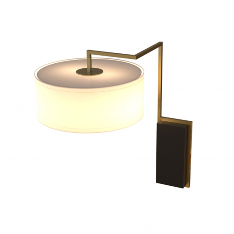 Bedroom Fabric Shade Decor Modern Twin Wall Lamps WL5860picture2