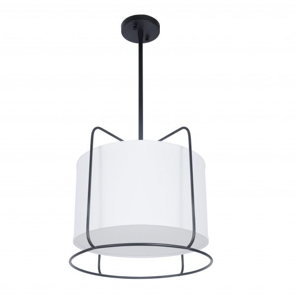 Hotel Ceiling Lamp Matte Black Finish Matte White Ceiling Pendant Light PEN2010picture2