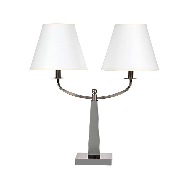 Brushed Nickel Finish Matte Black Night Stand Lamp Hotel Twin Table Lamp DTL3220picture3