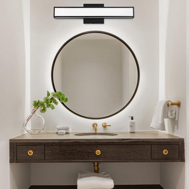 Hotel Home 2 Bathroom Bathtub Acrylic Black Wall Mounted Vanity Light MFL970picture3