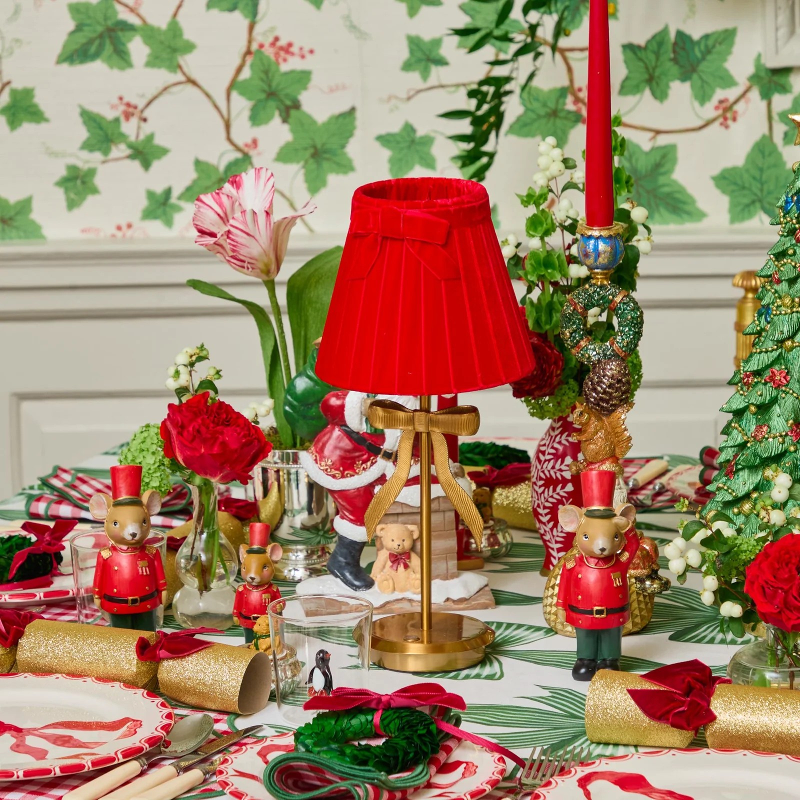 Decorative Lamp Rechargeable Desk Lamp with Replaceable Fabric Lampshade, Golden Copper LED Lamp, Battery TableLamp