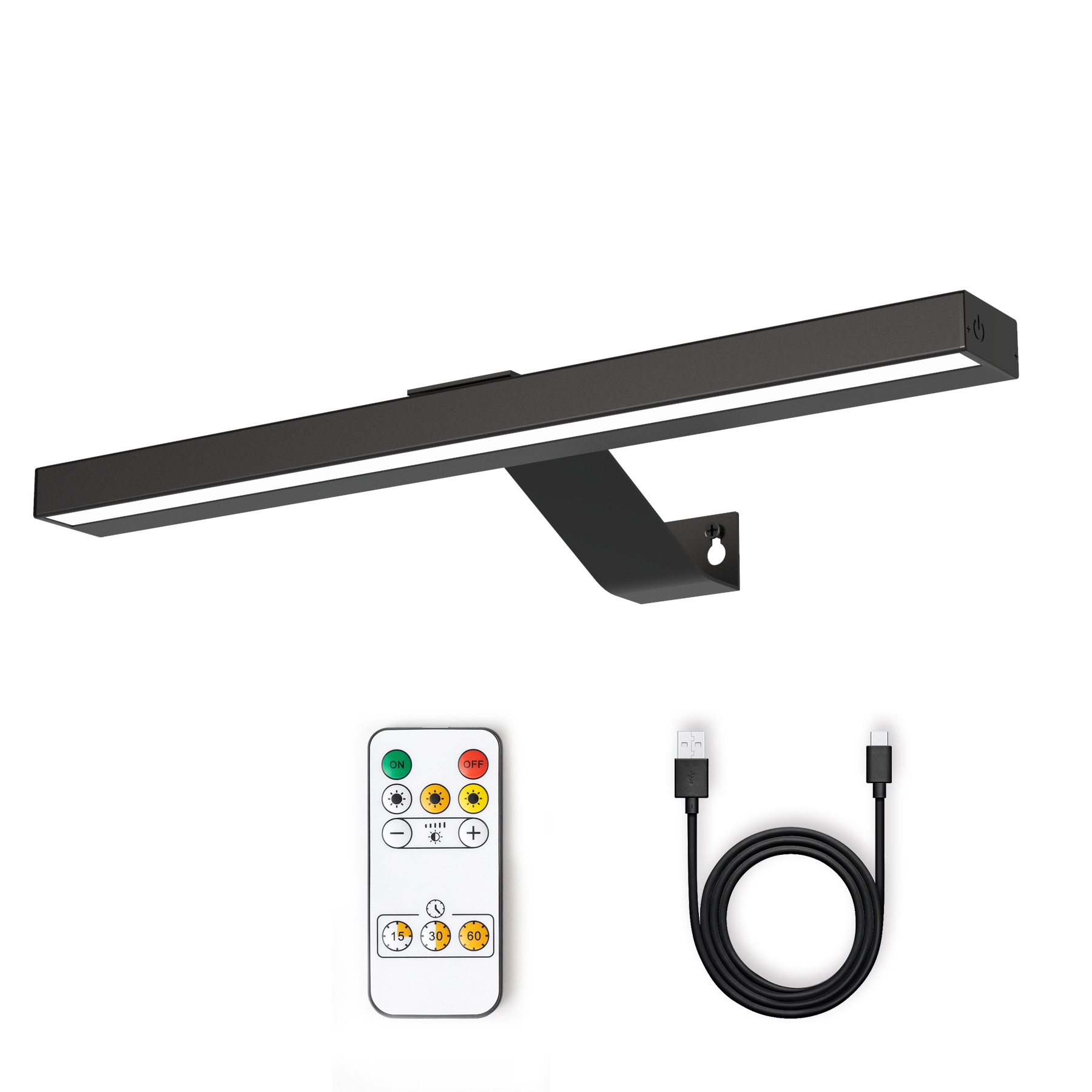 Rechargeable LED Picture Lamp Aluminum Wall Sco<i></i>nces Magnetic  Remote Co<i></i>ntrol Touch Front Mirror Cordless Wall Lamp