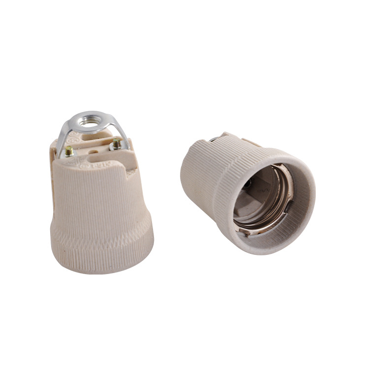 E27 Screw Style Vintage White Ceramic/Porcelain Bulb Holder BAS450picture4