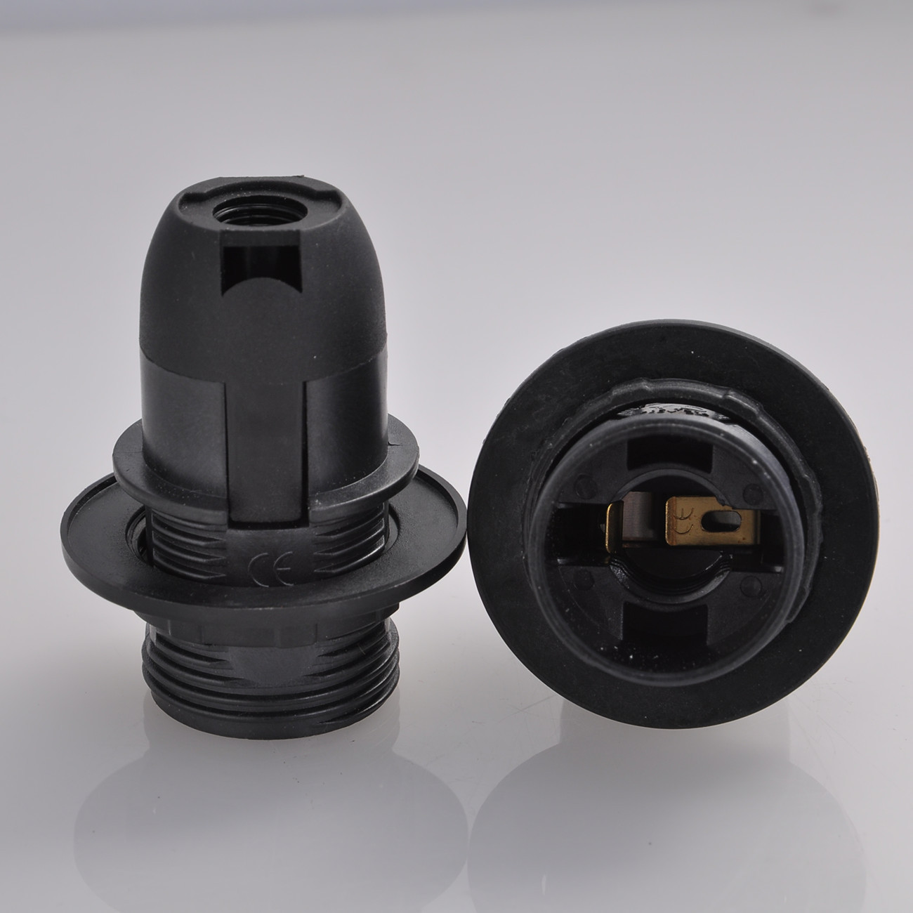 E14 Plastic Screw Cassette Lamp Holder with Ring Retro Bulb Holder BAS430picture2