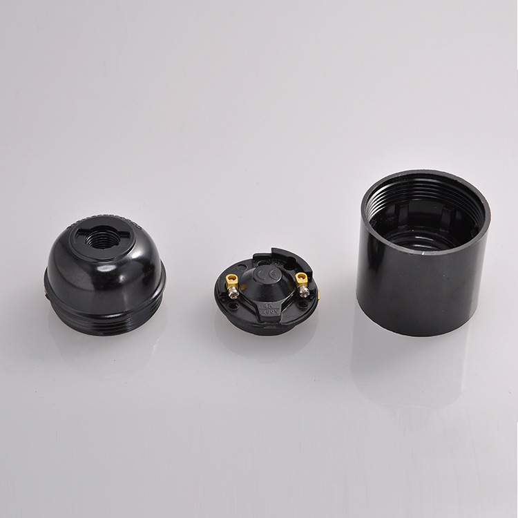 Wholesale Lighting Accessories E27 Lamp Holder Fully Threaded Screw Locking Device Plastic Tooth 250V 4A Lamp Sockets