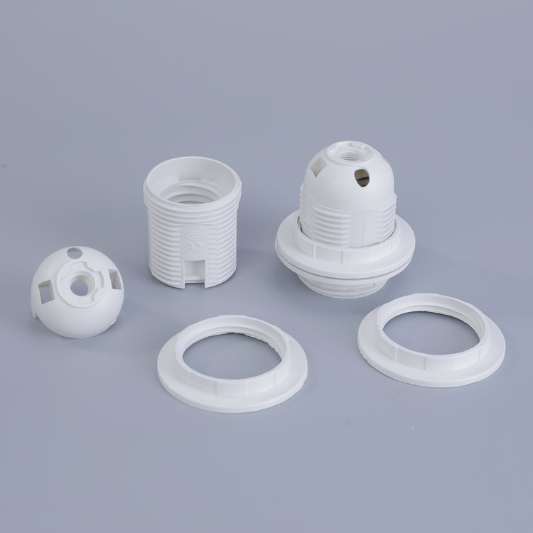 Wholesale Lighting Accessories E27 Lamp Holder Fully Threaded Screw Locking Device Plastic Tooth 250V Safety 4A Customizable