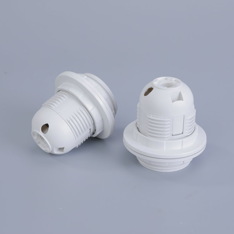 Wholesale Lighting Accessories E27 Lamp Holder Fully Threaded Screw Locking Device Plastic Tooth 250V Safety 4A Customizable