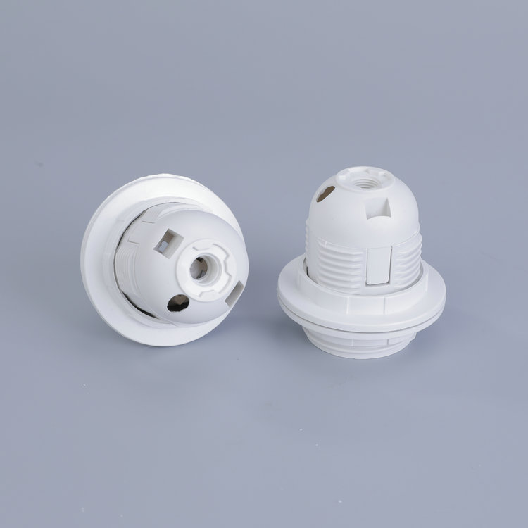 Wholesale Lighting Accessories E27 Lamp Holder Fully Threaded Screw Locking Device Plastic Tooth 250V Safety 4A Customizable