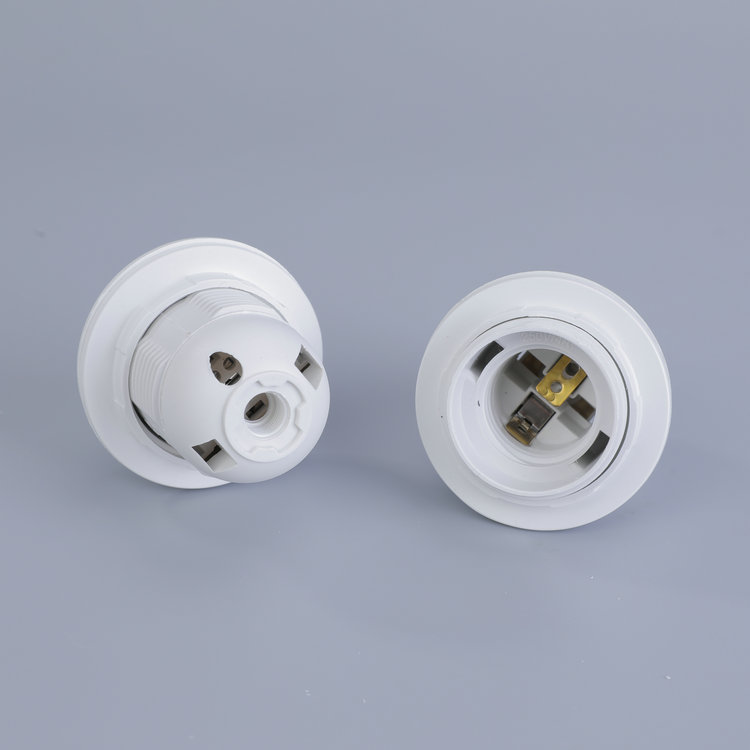 Wholesale Lighting Accessories E27 Lamp Holder Fully Threaded Screw Locking Device Plastic Tooth 250V Safety 4A Customizable