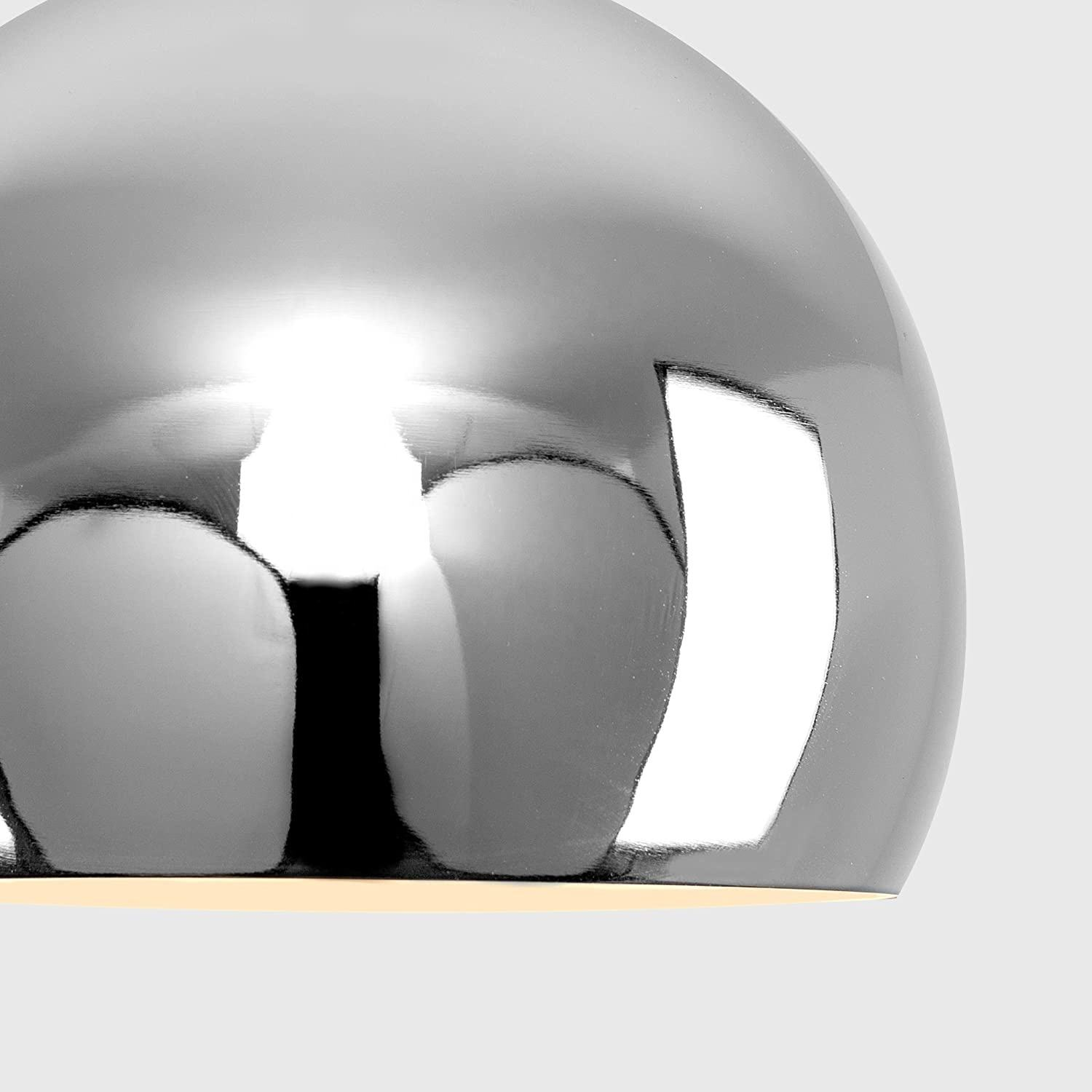 Modern Silver Mirror Dome Pendant Light Handmade Metal Lampshade LCS870picture2