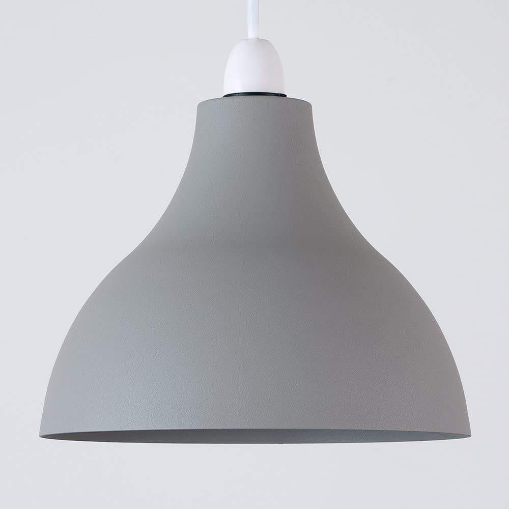 Modern Gray Cone Pendant Light Handmade Metal Lampshade LCS860picture3