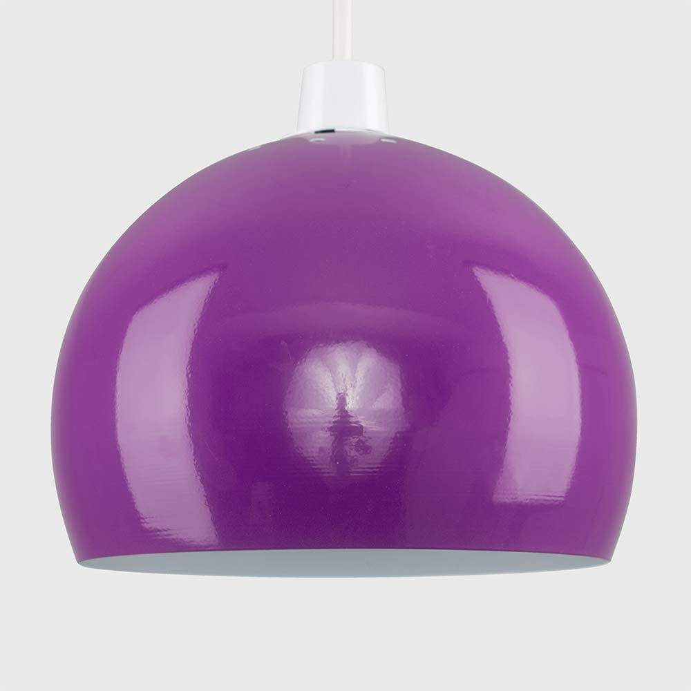 Modern Purple Dome-Shaped Metal Pendant Lampshade LCS790picture2