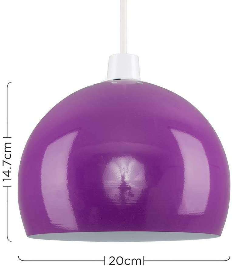 Modern Purple Dome-Shaped Metal Pendant Lampshade LCS790picture4