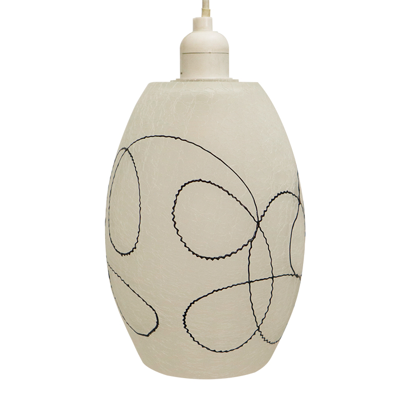 Modern Frosted Oval White Glass Lamp Shade for Chandeliers Pendant Light LCS730picture2