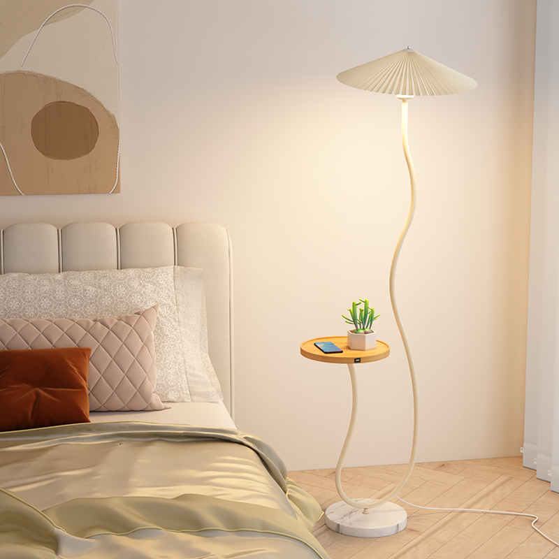 Modern Pleated Fabric Lamp Shade Decorative Standing Floor Light FRL1090picture3