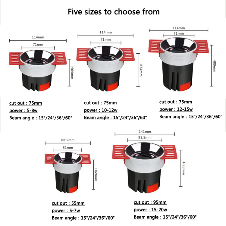 Trimless Recessed Anti-Glare LED COB Downlight DL2440picture2