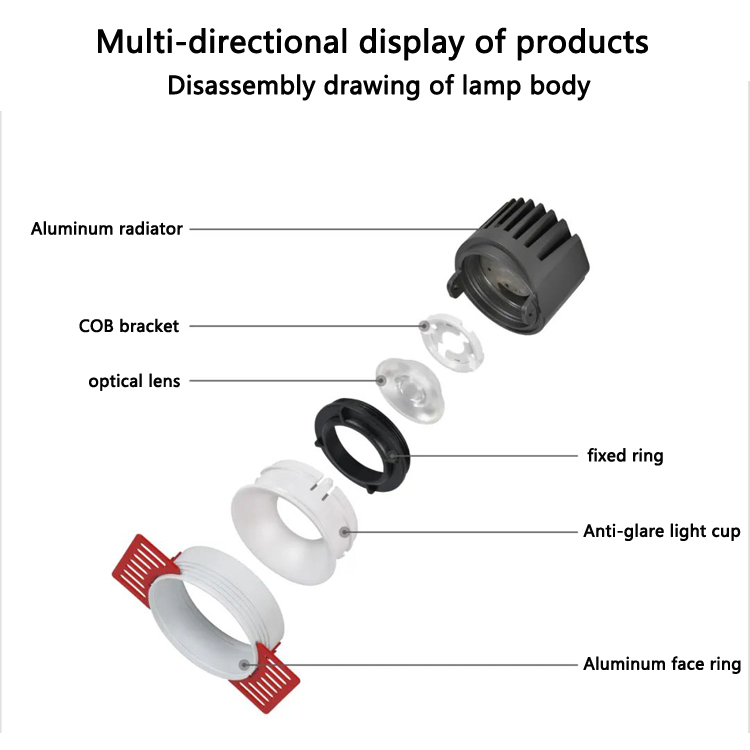 Trimless Recessed Anti-Glare LED COB Downlight DL2440picture6