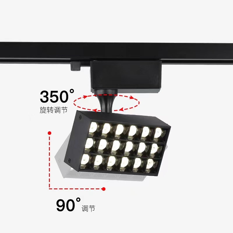 Adjustable Rail Grille Spotlight 10w 20w 30w Ceiling Anti Glare Track Light TR1620picture2