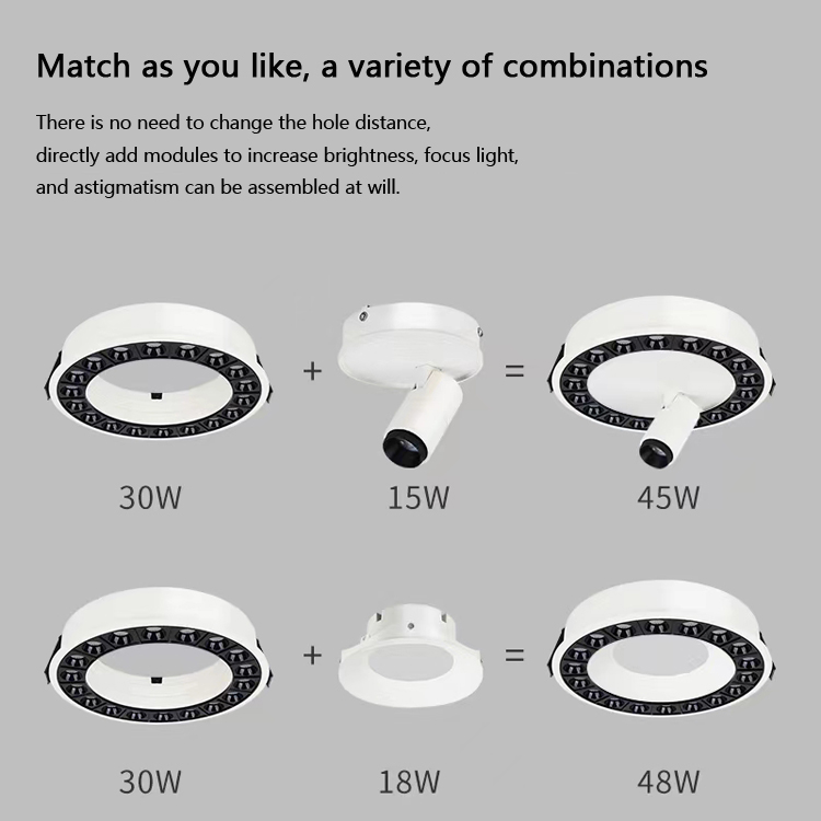 Modern Circular Recessed Spotlight Indoor Hotel Project LED Grille Downlight DL2340picture2