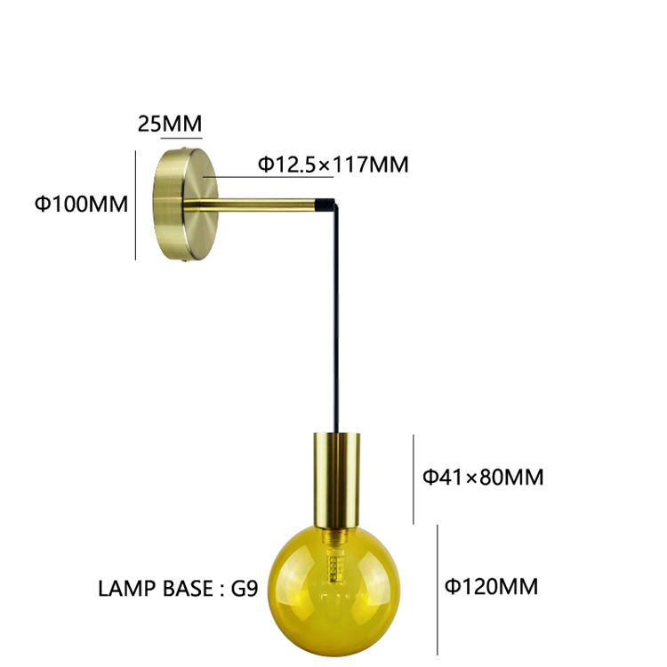 New Design Retro Staircase Living Room Ropes Ball Wall Pendant Lights Led Creative Minimalist Light Wall Lamp