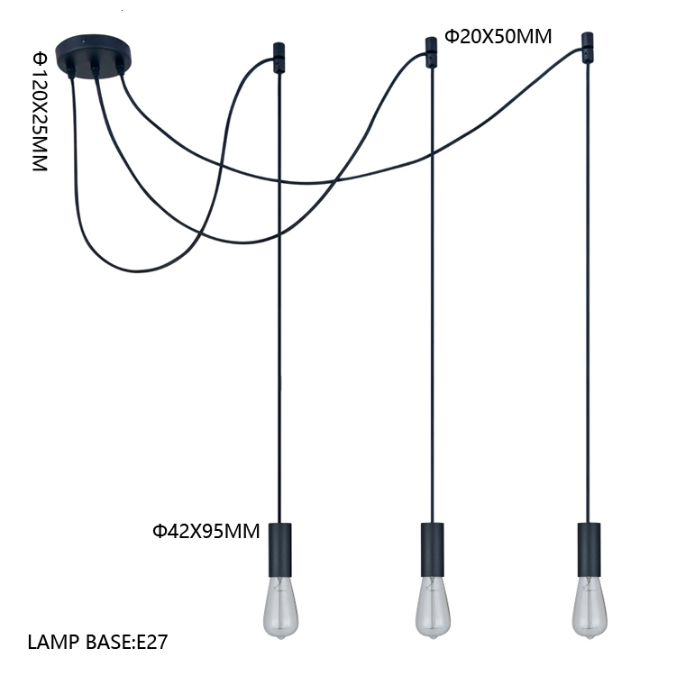 Classic Spider Pendent Lamps Ajustable Ceiling Light Rustic Chandelier Industrial Hanging Light for Hall Bedroom Hotel