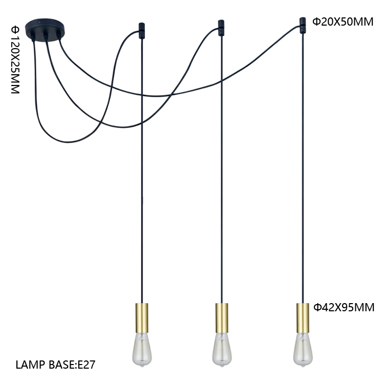 Classic Spider Pendent Lamps Ajustable Ceiling Light Rustic Chandelier Industrial Hanging Light for Hall Bedroom Hotel