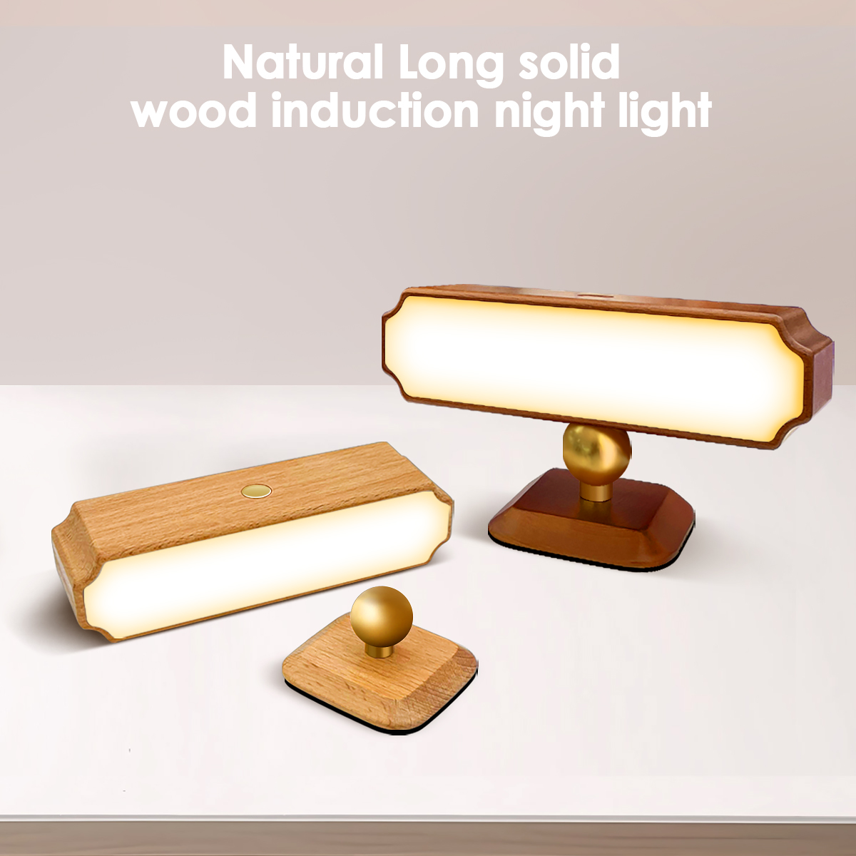 Solid Wood Magnetic Induction Light Home Warm Night Light NL400picture2