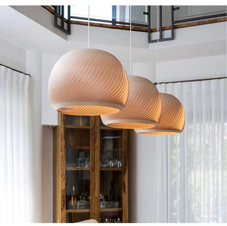 Nordic Wooden Lights Dining Room Living Room Lights Wood Pendant Light PEN1930picture4