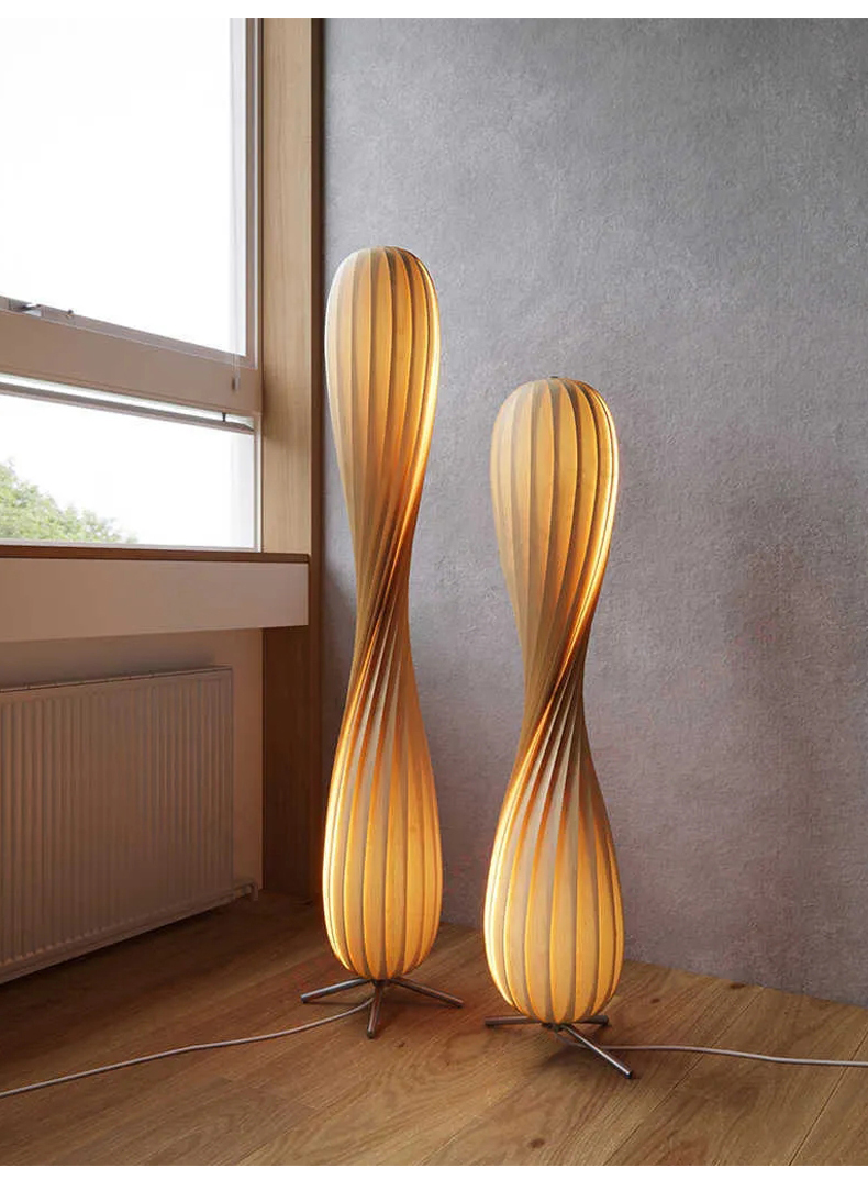 Japanese LED Wooden Light Modern Tripod decorative luxury Floor  Lamp  for living room decor with E27 ba<i></i>se
