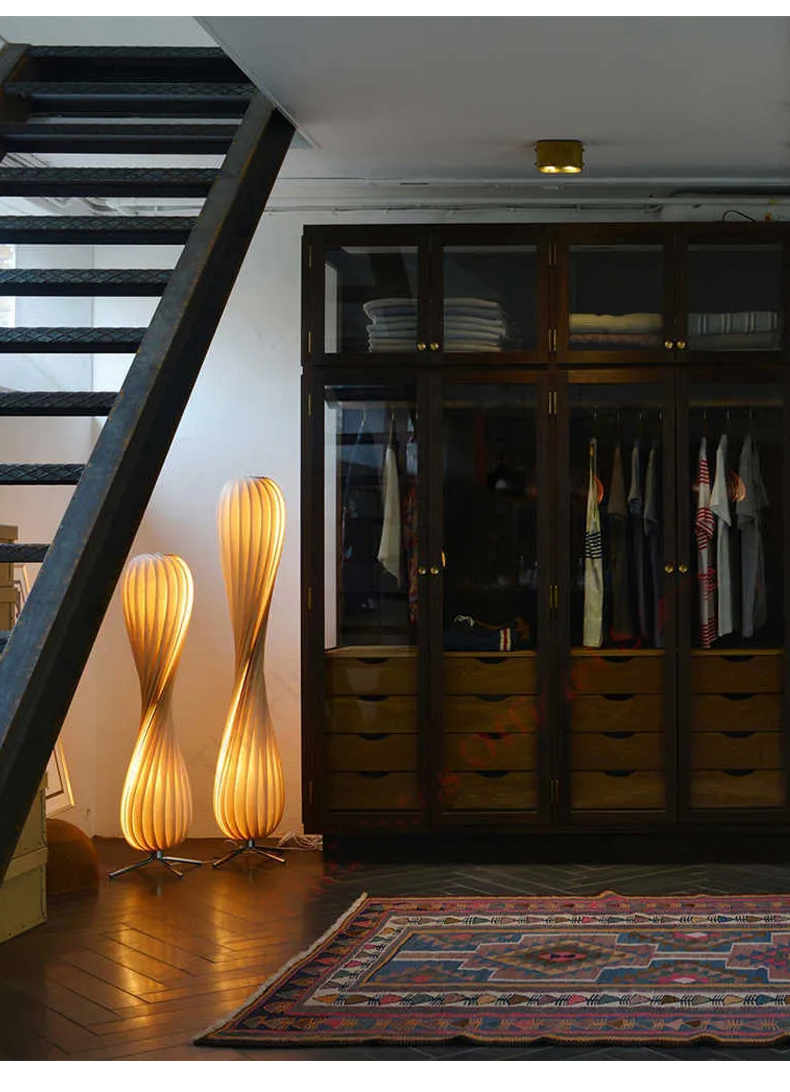 Japanese LED Wooden Light Modern Tripod decorative luxury Floor  Lamp  for living room decor with E27 ba<i></i>se