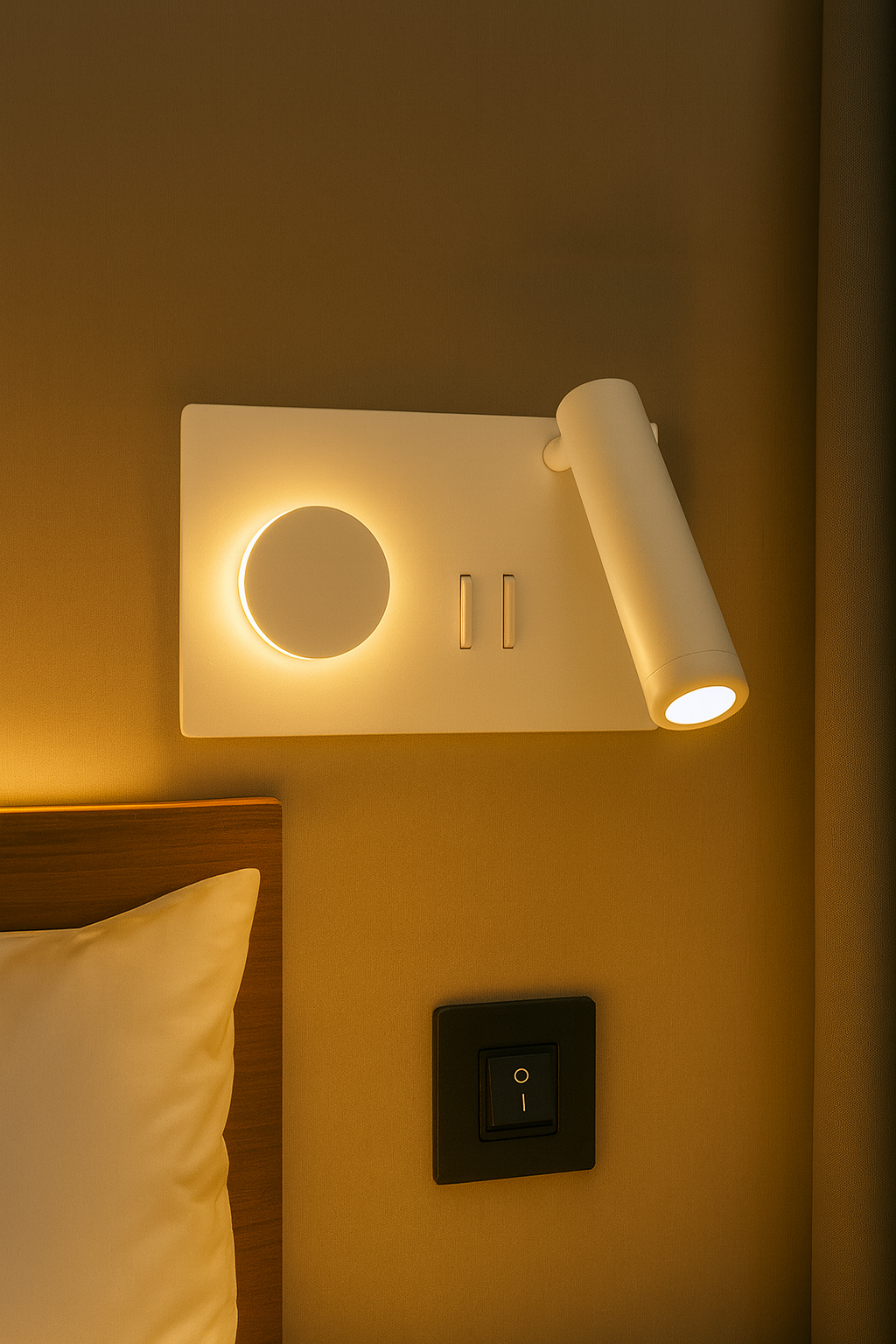 Dual-Switch 85-265V LED Hotel Bedside Reading Wall Light WL5710picture2