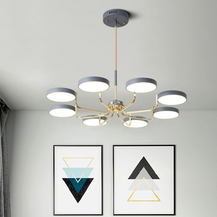 Modern 6 Light Fixture LED Warmwhite Bedroom Flush Mount Ceiling Lamp CL1210picture2