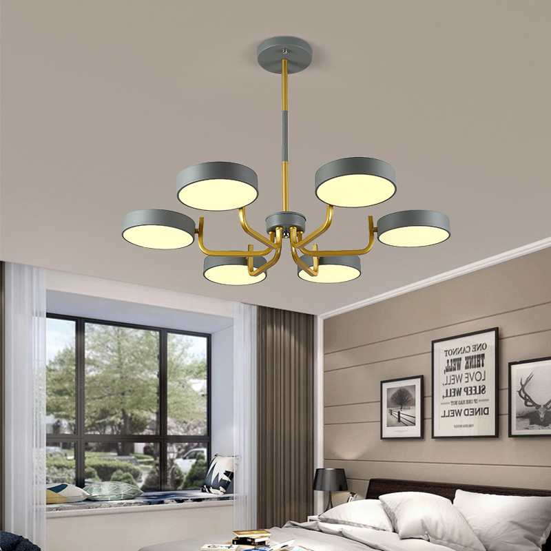 Modern 6 Light Fixture LED Warmwhite Bedroom Flush Mount Ceiling Lamp CL1210picture3