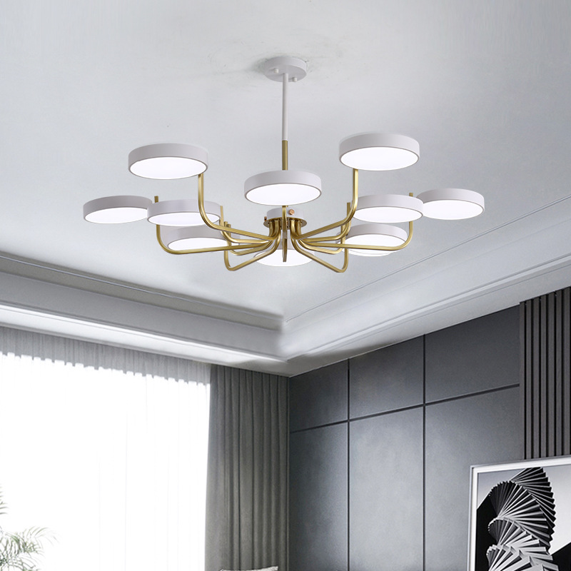 Modern 6 Light Fixture LED Warmwhite Bedroom Flush Mount Ceiling Lamp CL1210picture4