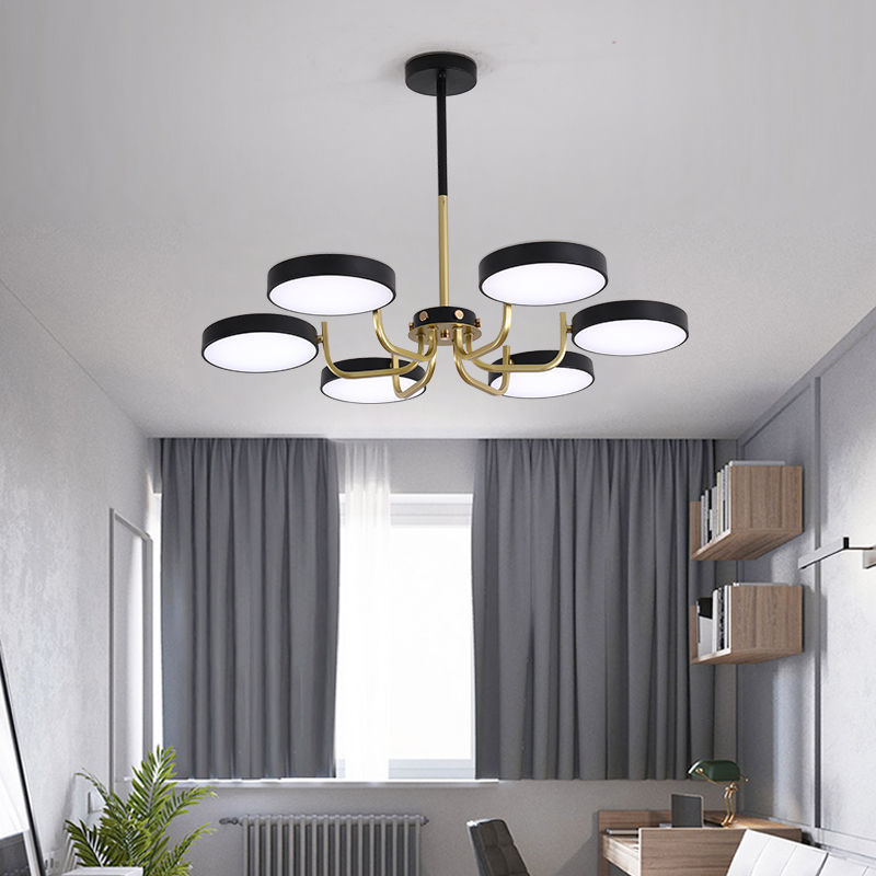 Modern 6 Light Fixture LED Warmwhite Bedroom Flush Mount Ceiling Lamp CL1210picture6