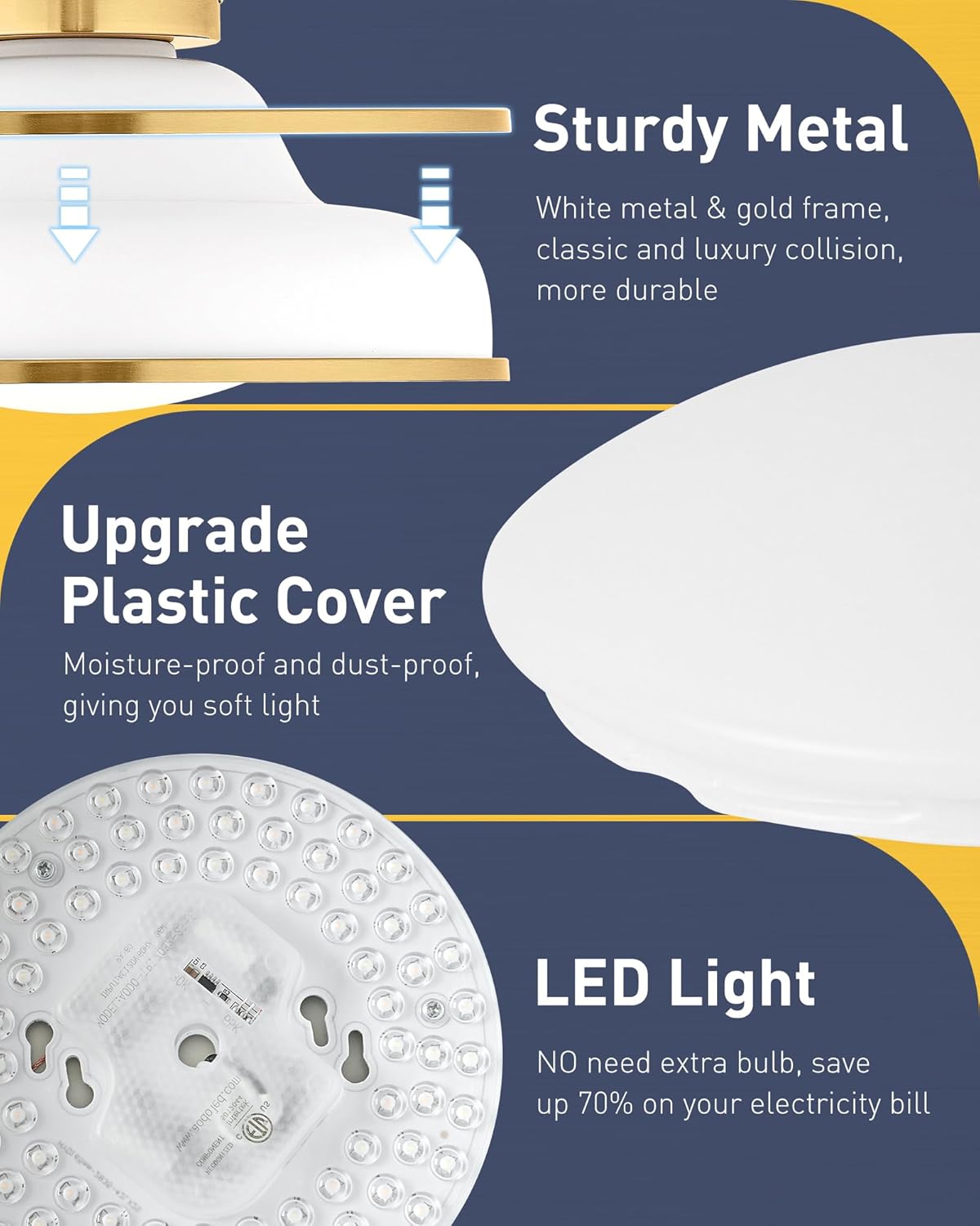 15 Inch Indoor Modern Flush Mount Remote 3CCT Dimmable Round Ceiling Light CL1190picture5