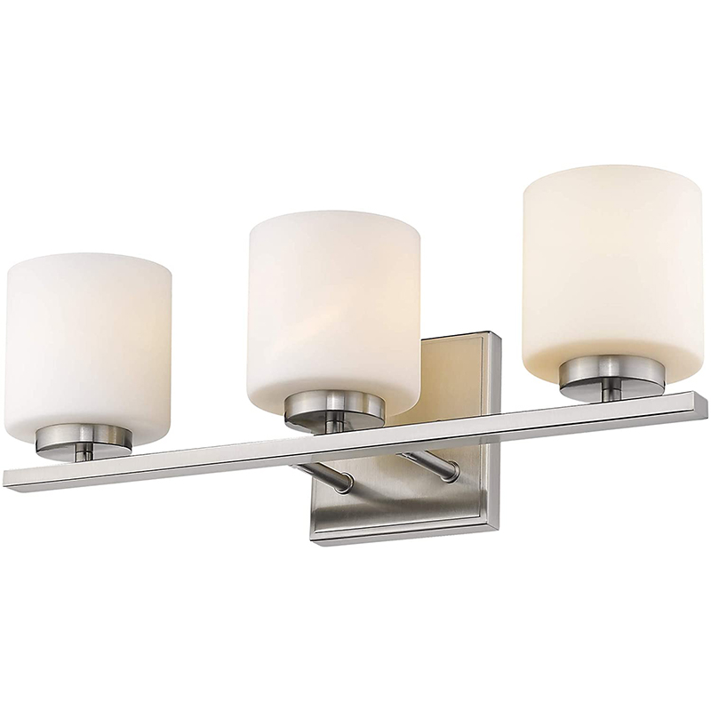 Classic 3 Light Metal Round Silver Modern Lighting Vintage Vanity Wall Lamps WL5670